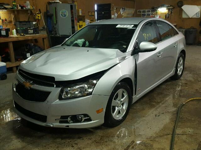 1G1PC5SB3E7465817 - 2014 CHEVROLET CRUZE LT SILVER photo 2