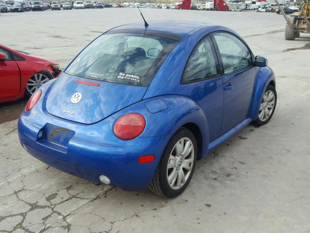 3VWCD21C33M431663 - 2003 VOLKSWAGEN NEW BEETLE BLUE photo 4