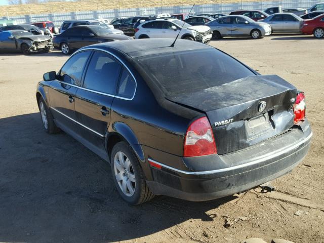 WVWRH63B83P267415 - 2003 VOLKSWAGEN PASSAT GLX BLACK photo 3