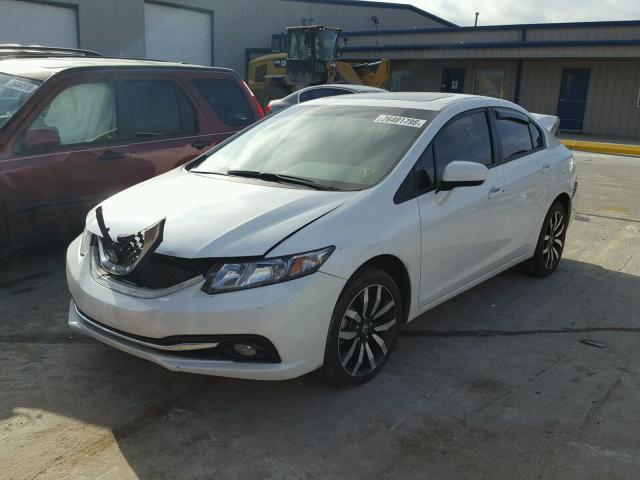 19XFB2F97FE074683 - 2015 HONDA CIVIC EXL WHITE photo 2