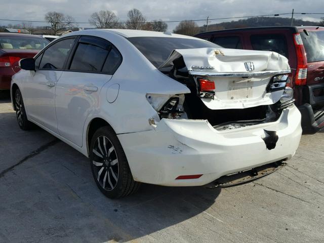 19XFB2F97FE074683 - 2015 HONDA CIVIC EXL WHITE photo 3