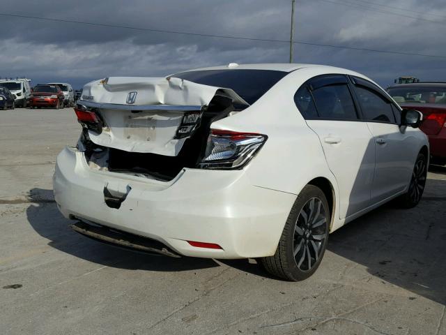 19XFB2F97FE074683 - 2015 HONDA CIVIC EXL WHITE photo 4