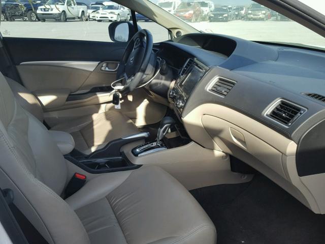 19XFB2F97FE074683 - 2015 HONDA CIVIC EXL WHITE photo 5