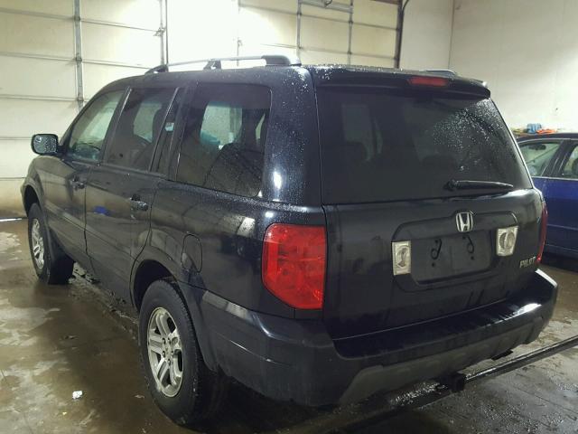 2HKYF18473H531671 - 2003 HONDA PILOT EX BLACK photo 3