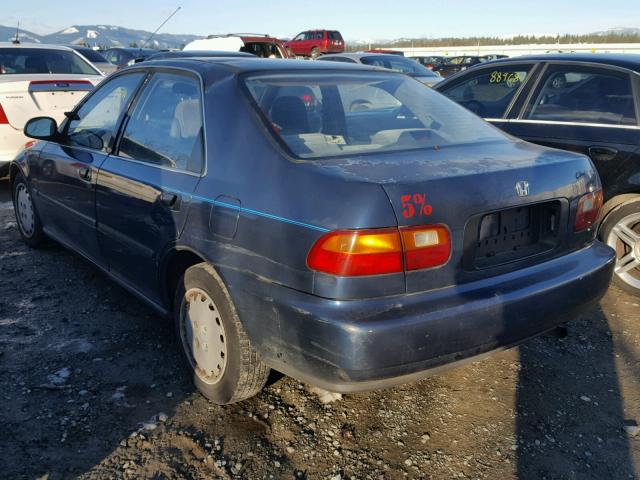 1HGEG8650SL014941 - 1995 HONDA CIVIC LX BLUE photo 3