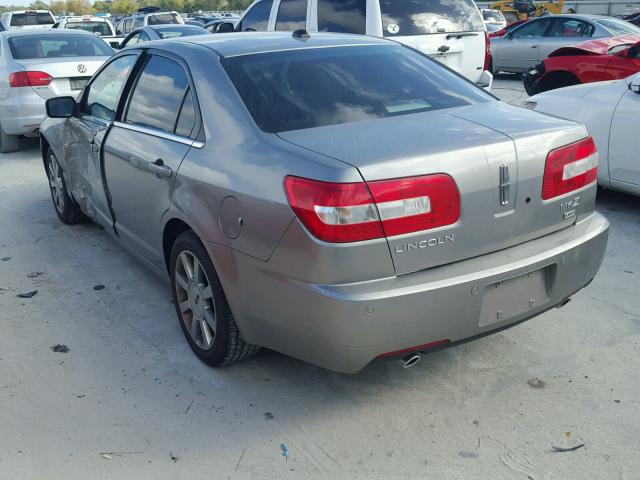 3LNHM28T28R624729 - 2008 LINCOLN MKZ GRAY photo 3