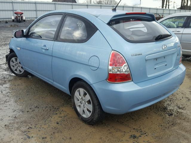 KMHCM3AC5AU185437 - 2010 HYUNDAI ACCENT BLU BLUE photo 3