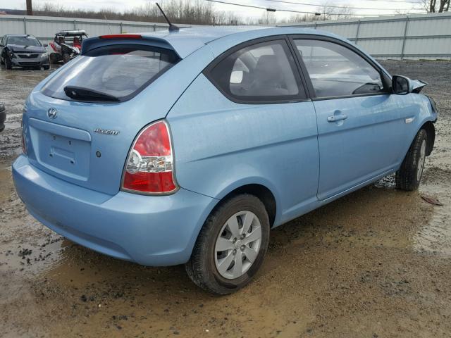 KMHCM3AC5AU185437 - 2010 HYUNDAI ACCENT BLU BLUE photo 4