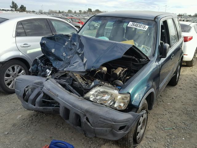 JHLRD1842VC072786 - 1997 HONDA CR-V LX GREEN photo 2