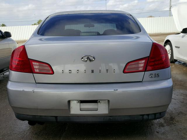 JNKCV51E53M325468 - 2003 INFINITI G35 SILVER photo 9