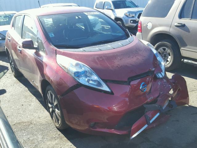 1N4AZ0CP0DC402467 - 2013 NISSAN LEAF S RED photo 1