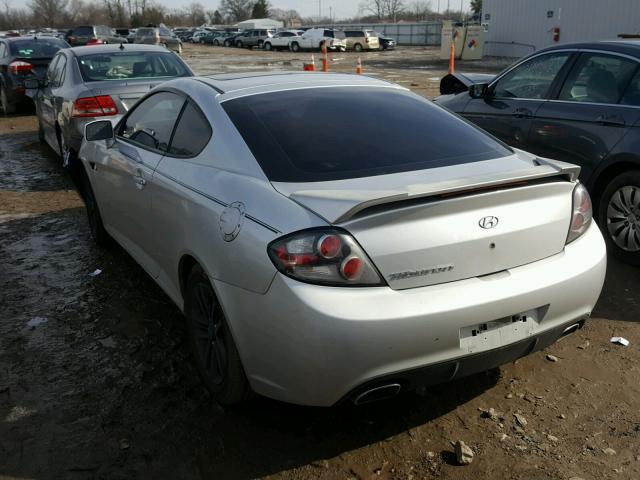 KMHHM66D57U261272 - 2007 HYUNDAI TIBURON GS SILVER photo 3