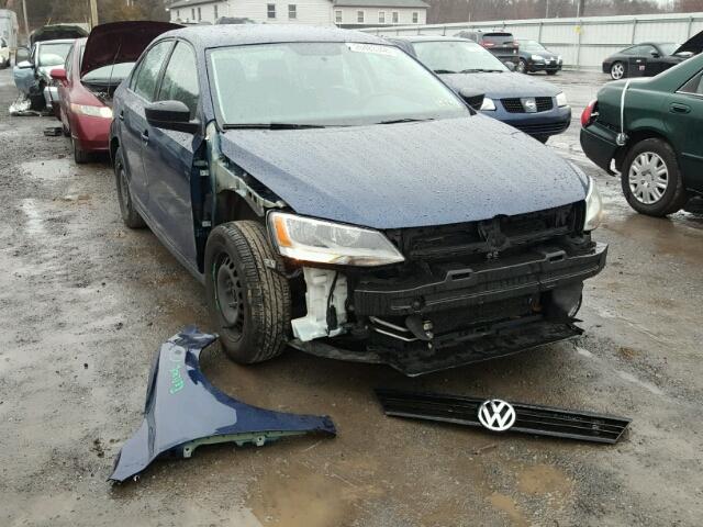 3VW2K7AJXDM311664 - 2013 VOLKSWAGEN JETTA BASE BLUE photo 1