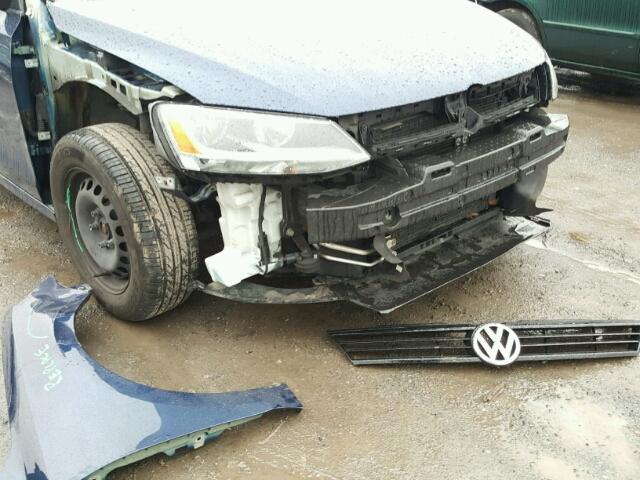 3VW2K7AJXDM311664 - 2013 VOLKSWAGEN JETTA BASE ლურჯი ფოტო 9