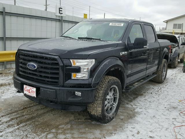 1FTEW1EG4FFA06650 - 2015 FORD F150 SUPER BLACK photo 2