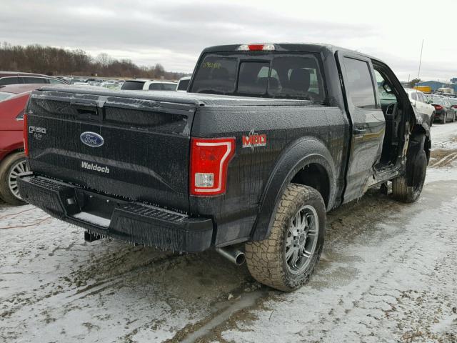 1FTEW1EG4FFA06650 - 2015 FORD F150 SUPER BLACK photo 4