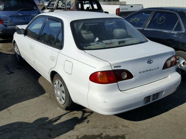 1NXBR12E91Z545178 - 2001 TOYOTA COROLLA CE WHITE photo 3