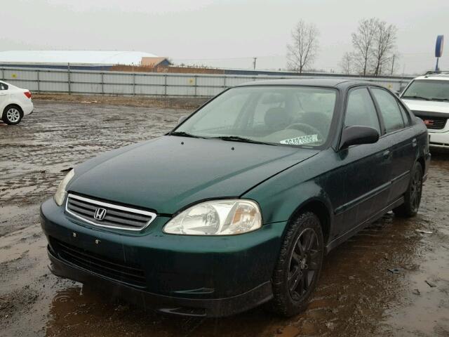 2HGEJ6612YH566529 - 2000 HONDA CIVIC BASE 绿色 照片 2