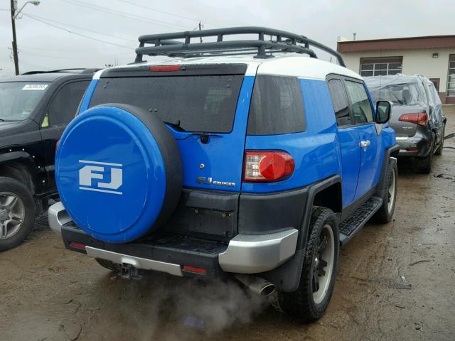 JTEBU11F170009771 - 2007 TOYOTA FJ CRUISER BLUE photo 4