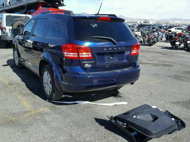 3C4PDCAB4HT521869 - 2017 DODGE JOURNEY SE BLUE photo 3