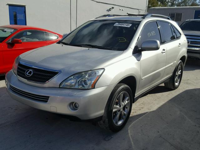 JTJGW31U372001476 - 2007 LEXUS RX 400H SILVER photo 2