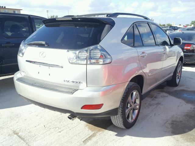 JTJGW31U372001476 - 2007 LEXUS RX 400H SILVER photo 4