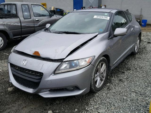 JHMZF1D46BS005427 - 2011 HONDA CR-Z SILVER photo 2