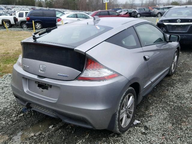 JHMZF1D46BS005427 - 2011 HONDA CR-Z SILVER photo 4