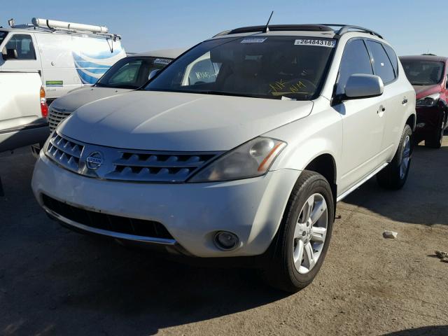 JN8AZ08T07W505556 - 2007 NISSAN MURANO SL WHITE photo 2