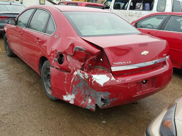 2G1WB58K889115561 - 2008 CHEVROLET IMPALA LS RED photo 3