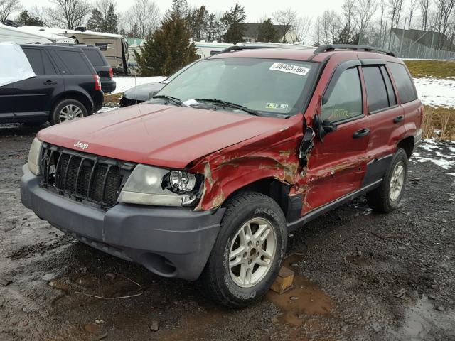 1J4GW48S94C427752 - 2004 JEEP GRAND CHER RED photo 2