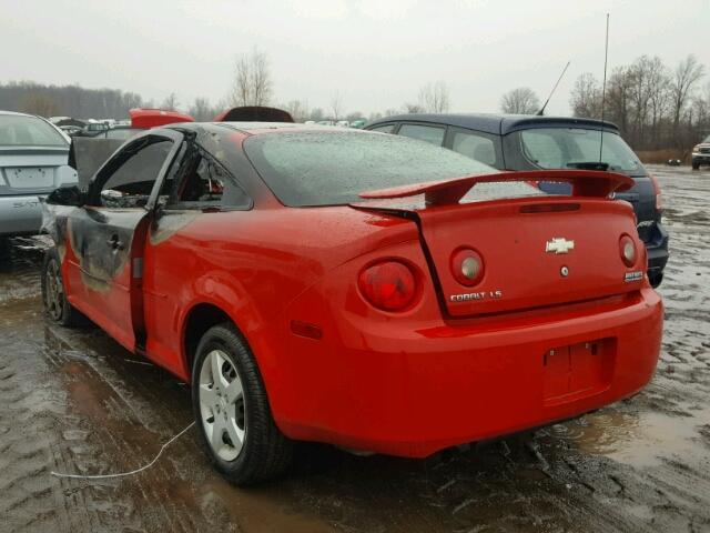 1G1AK15F777402223 - 2007 CHEVROLET COBALT LS RED photo 3