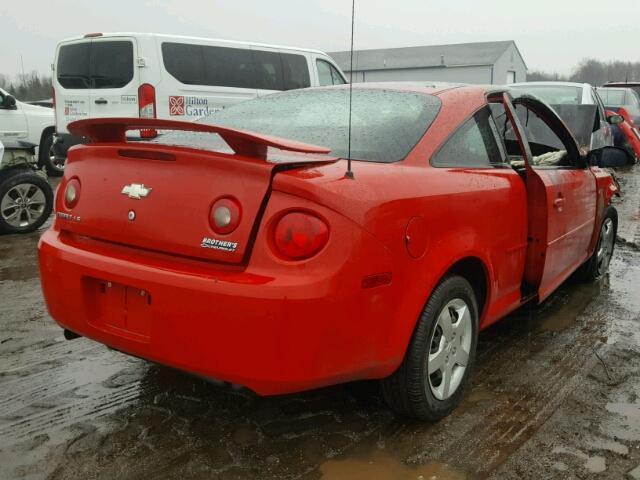 1G1AK15F777402223 - 2007 CHEVROLET COBALT LS RED photo 4