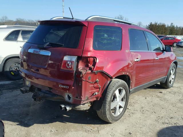 1GKEV33D39J165771 - 2009 GMC ACADIA SLT ბურგუნდია ფოტო 4