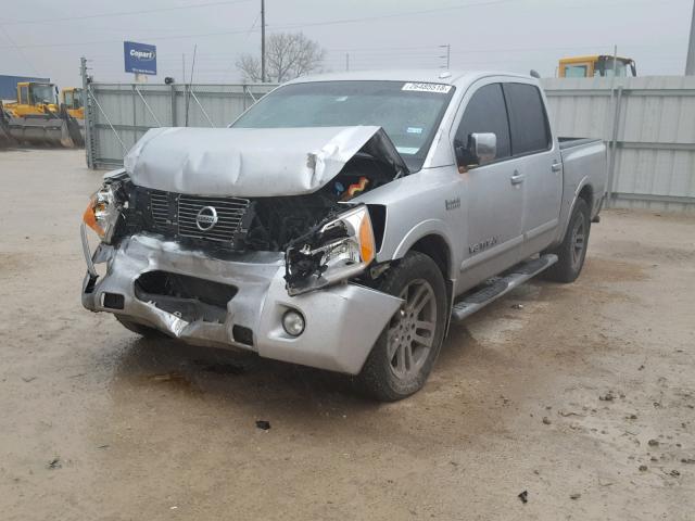 1N6BA0ED9AN309419 - 2010 NISSAN TITAN XE SILVER photo 2