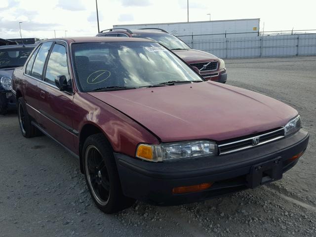 JHMCB7651PC001376 - 1993 HONDA ACCORD LX BURGUNDY photo 1