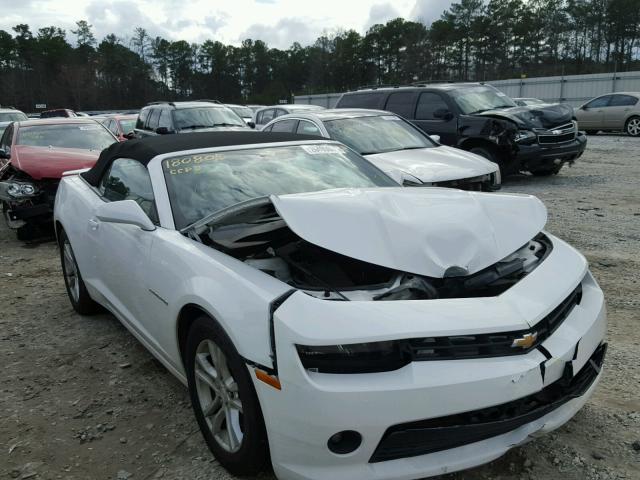 2G1FD3D34F9148857 - 2015 CHEVROLET CAMARO LT WHITE photo 1