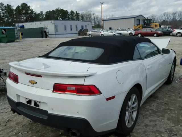 2G1FD3D34F9148857 - 2015 CHEVROLET CAMARO LT WHITE photo 4