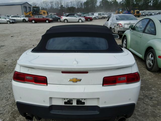 2G1FD3D34F9148857 - 2015 CHEVROLET CAMARO LT WHITE photo 9