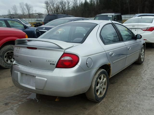 1B3ES56C03D249539 - 2003 DODGE NEON SXT SILVER photo 4