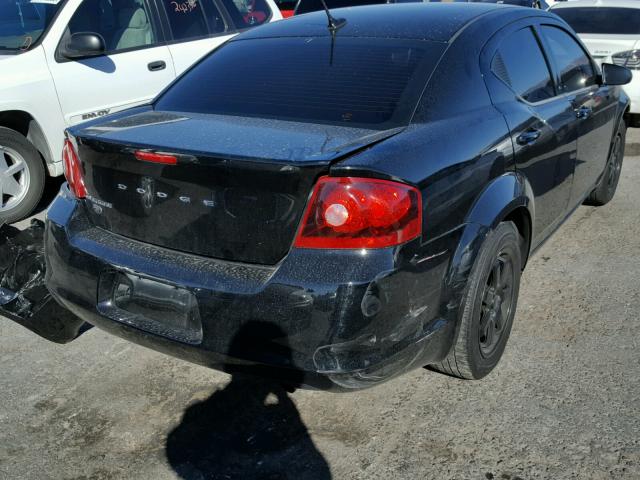 1C3CDZAB7DN544420 - 2013 DODGE AVENGER SE BLACK photo 4