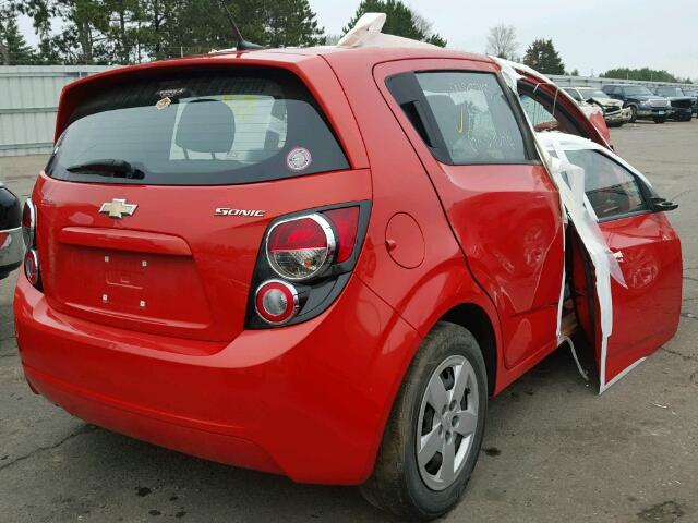 1G1JB6SH3D4228439 - 2013 CHEVROLET SONIC LS ORANGE photo 4