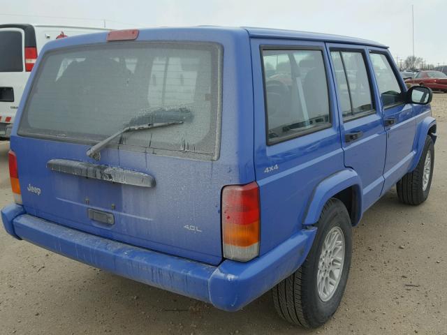 1J4FJ28S0WL189534 - 1998 JEEP CHEROKEE S BLUE photo 4