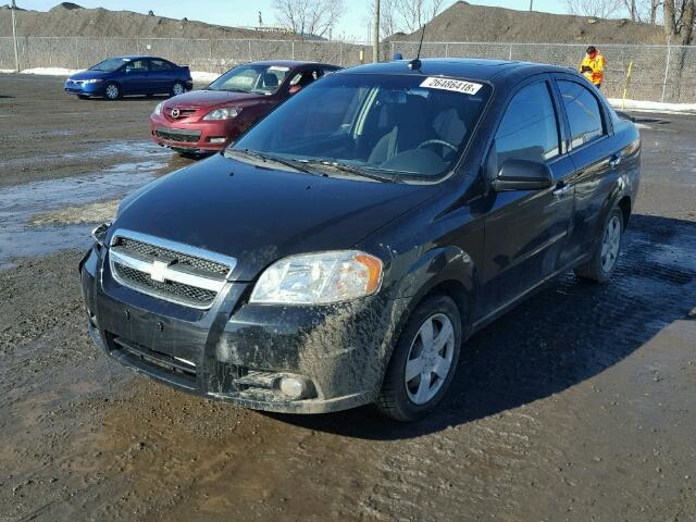 3G1TC5DE5AL124432 - 2010 CHEVROLET AVEO LT BLACK photo 2