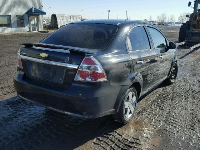 3G1TC5DE5AL124432 - 2010 CHEVROLET AVEO LT BLACK photo 4