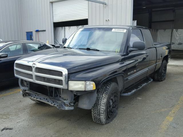 1B7HC13Z41J610036 - 2001 DODGE RAM 1500 BLACK photo 2