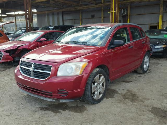 1B3HB48B17D260065 - 2007 DODGE CALIBER SX RED photo 2