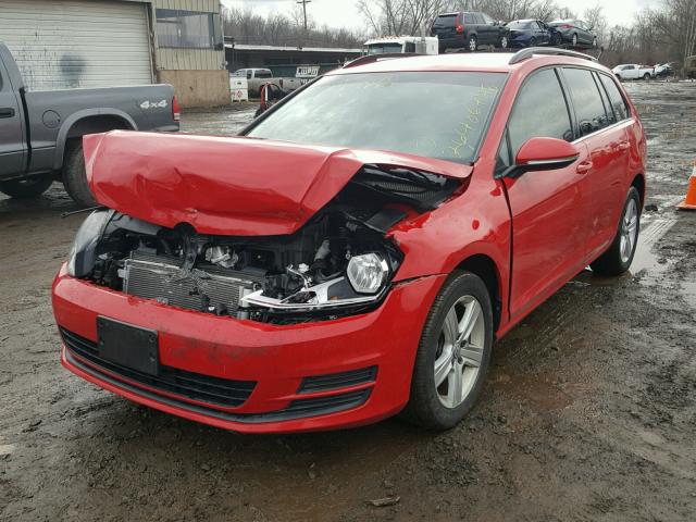 3VWFA7AU5FM512809 - 2015 VOLKSWAGEN GOLF SPORT RED photo 2