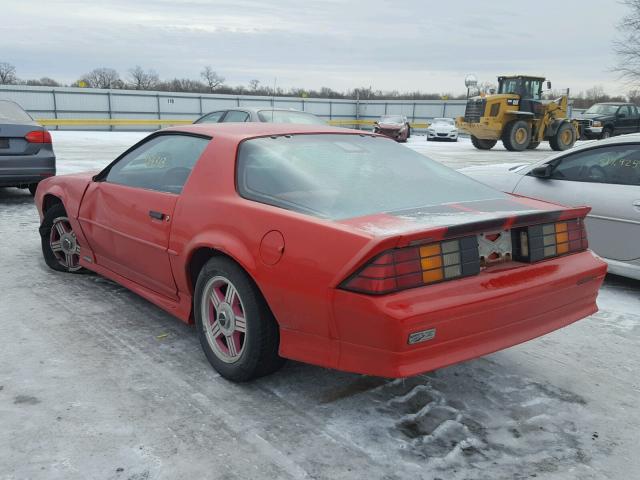 1G1FP23E8NL160778 - 1992 CHEVROLET CAMARO RS RED photo 3