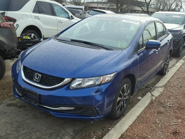 19XFB2F84EE008050 - 2014 HONDA CIVIC EX BLUE photo 2